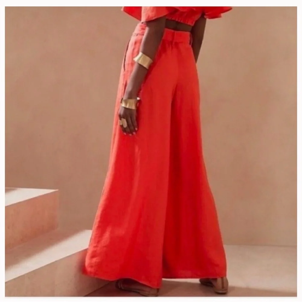 Banana Republic•Meridian Linen Ultra Wide Leg•Size 6